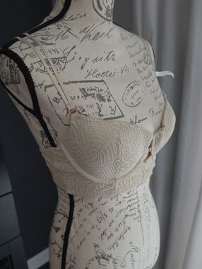 aerie Lace Longline Balconette Bra in Cream